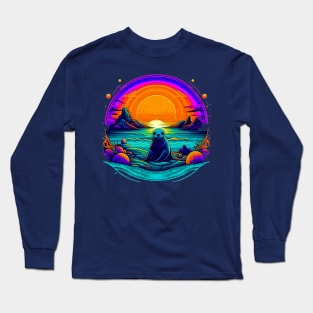 Tropical Island Seal Long Sleeve T-Shirt